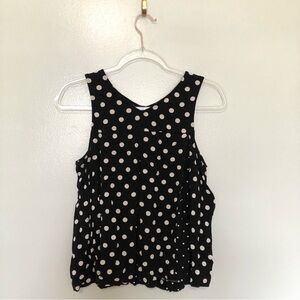 Madewell Trapeze Tank Top Polka Dots Black White 6